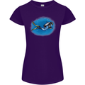 Ocean Scuba Diver Scuba Diving Womens Petite Cut T-Shirt Purple