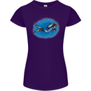 Ocean Scuba Diver Scuba Diving Womens Petite Cut T-Shirt Purple