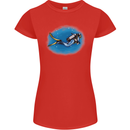 Ocean Scuba Diver Scuba Diving Womens Petite Cut T-Shirt Red