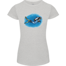 Ocean Scuba Diver Scuba Diving Womens Petite Cut T-Shirt Sports Grey