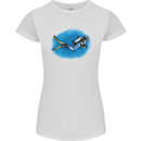 Ocean Scuba Diver Scuba Diving Womens Petite Cut T-Shirt White