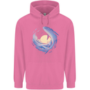 Ocean Whale & Octopus Childrens Kids Hoodie Azalea
