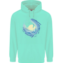 Ocean Whale & Octopus Childrens Kids Hoodie Peppermint