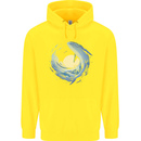 Ocean Whale & Octopus Childrens Kids Hoodie Yellow