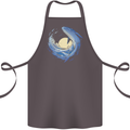 Ocean Whale & Octopus Cotton Apron 100% Organic Dark Grey