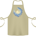 Ocean Whale & Octopus Cotton Apron 100% Organic Khaki