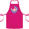 Ocean Whale & Octopus Cotton Apron 100% Organic Pink