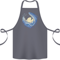 Ocean Whale & Octopus Cotton Apron 100% Organic Steel