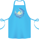 Ocean Whale & Octopus Cotton Apron 100% Organic Turquoise