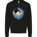 Ocean Whale & Octopus Kids Sweatshirt Jumper Black