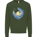 Ocean Whale & Octopus Kids Sweatshirt Jumper Forest Green