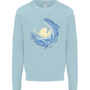 Ocean Whale & Octopus Kids Sweatshirt Jumper Light Blue