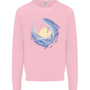 Ocean Whale & Octopus Kids Sweatshirt Jumper Light Pink