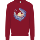 Ocean Whale & Octopus Kids Sweatshirt Jumper Red