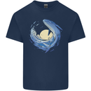 Ocean Whale & Octopus Kids T-Shirt Childrens Navy Blue