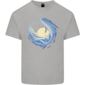 Ocean Whale & Octopus Kids T-Shirt Childrens Sports Grey