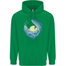 Ocean Whale & Octopus Mens 80% Cotton Hoodie Irish Green