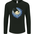 Ocean Whale & Octopus Mens Long Sleeve T-Shirt Black