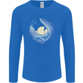 Ocean Whale & Octopus Mens Long Sleeve T-Shirt Royal Blue