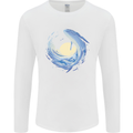 Ocean Whale & Octopus Mens Long Sleeve T-Shirt White