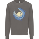 Ocean Whale & Octopus Mens Sweatshirt Jumper Charcoal