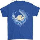 Ocean Whale & Octopus Mens T-Shirt Cotton Gildan Royal Blue