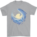 Ocean Whale & Octopus Mens T-Shirt Cotton Gildan Sports Grey