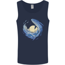 Ocean Whale & Octopus Mens Vest Tank Top Navy Blue