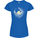 Ocean Whale & Octopus Womens Petite Cut T-Shirt Royal Blue