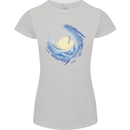 Ocean Whale & Octopus Womens Petite Cut T-Shirt Sports Grey