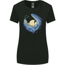 Ocean Whale & Octopus Womens Wider Cut T-Shirt Black