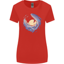 Ocean Whale & Octopus Womens Wider Cut T-Shirt Red