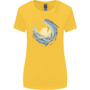 Ocean Whale & Octopus Womens Wider Cut T-Shirt Yellow