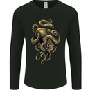 Octiger Octopus Kraken Cthulhu Tiger Mens Long Sleeve T-Shirt Black