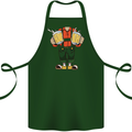 Octoberfest Man With Beer Cotton Apron 100% Organic Forest Green