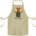 Octoberfest Man With Beer Cotton Apron 100% Organic Khaki