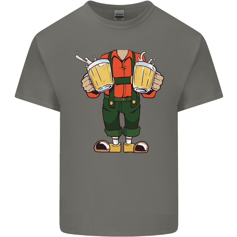 Octoberfest Man With Beer Kids T-Shirt Childrens Charcoal