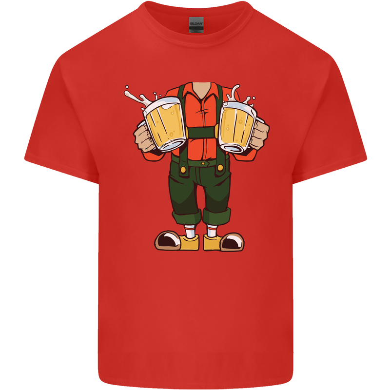 Octoberfest Man With Beer Kids T-Shirt Childrens Red