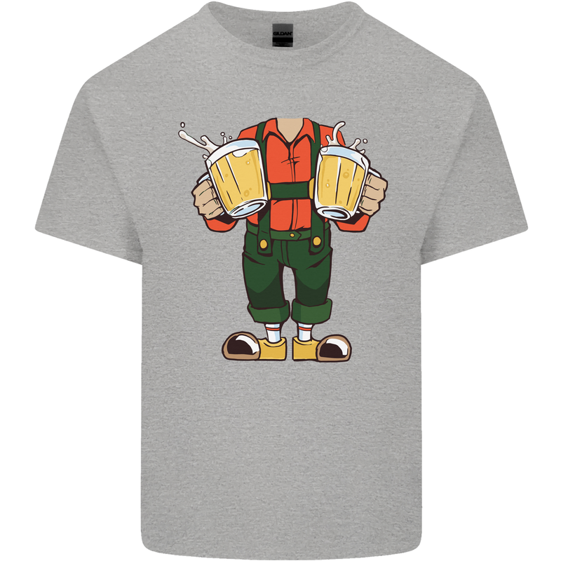 Octoberfest Man With Beer Kids T-Shirt Childrens Sports Grey