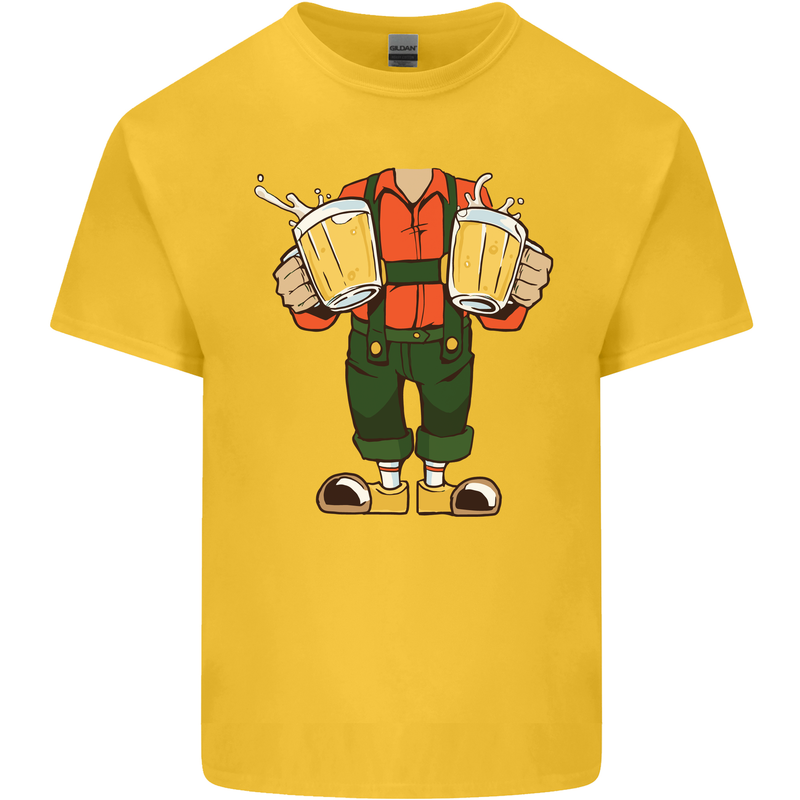 Octoberfest Man With Beer Kids T-Shirt Childrens Yellow