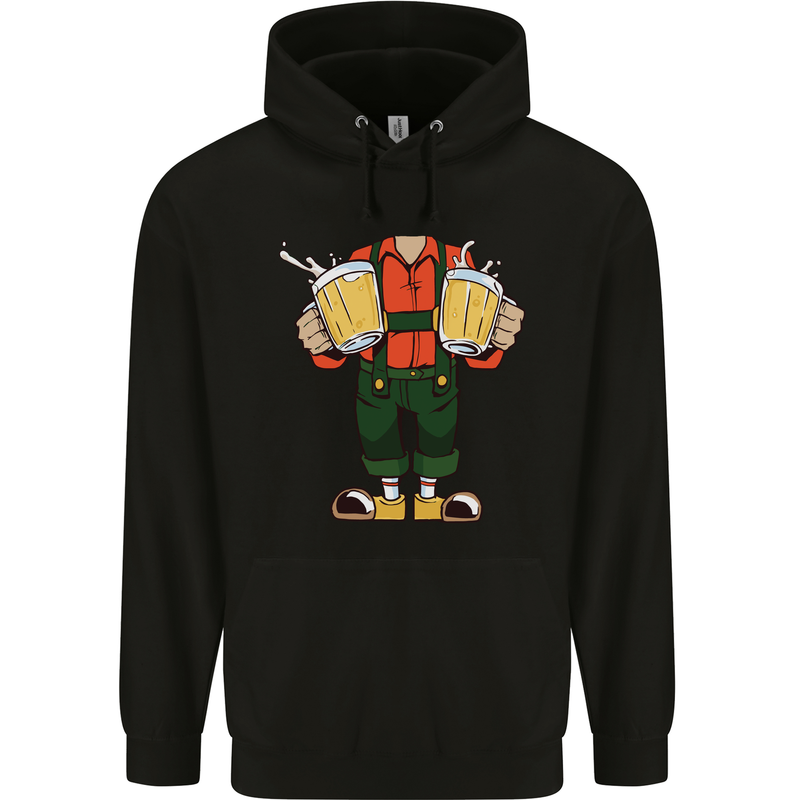 Octoberfest Man With Beer Mens 80% Cotton Hoodie Black