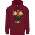 Octoberfest Man With Beer Mens 80% Cotton Hoodie Maroon