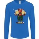 Octoberfest Man With Beer Mens Long Sleeve T-Shirt Royal Blue