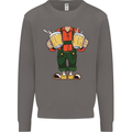 Octoberfest Man With Beer Mens Sweatshirt Jumper Charcoal