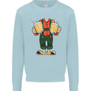 Octoberfest Man With Beer Mens Sweatshirt Jumper Light Blue