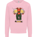 Octoberfest Man With Beer Mens Sweatshirt Jumper Light Pink