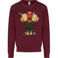 Octoberfest Man With Beer Mens Sweatshirt Jumper Maroon