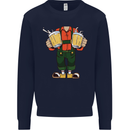 Octoberfest Man With Beer Mens Sweatshirt Jumper Navy Blue