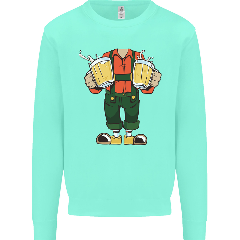 Octoberfest Man With Beer Mens Sweatshirt Jumper Peppermint