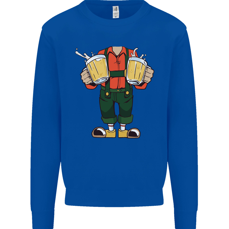 Octoberfest Man With Beer Mens Sweatshirt Jumper Royal Blue